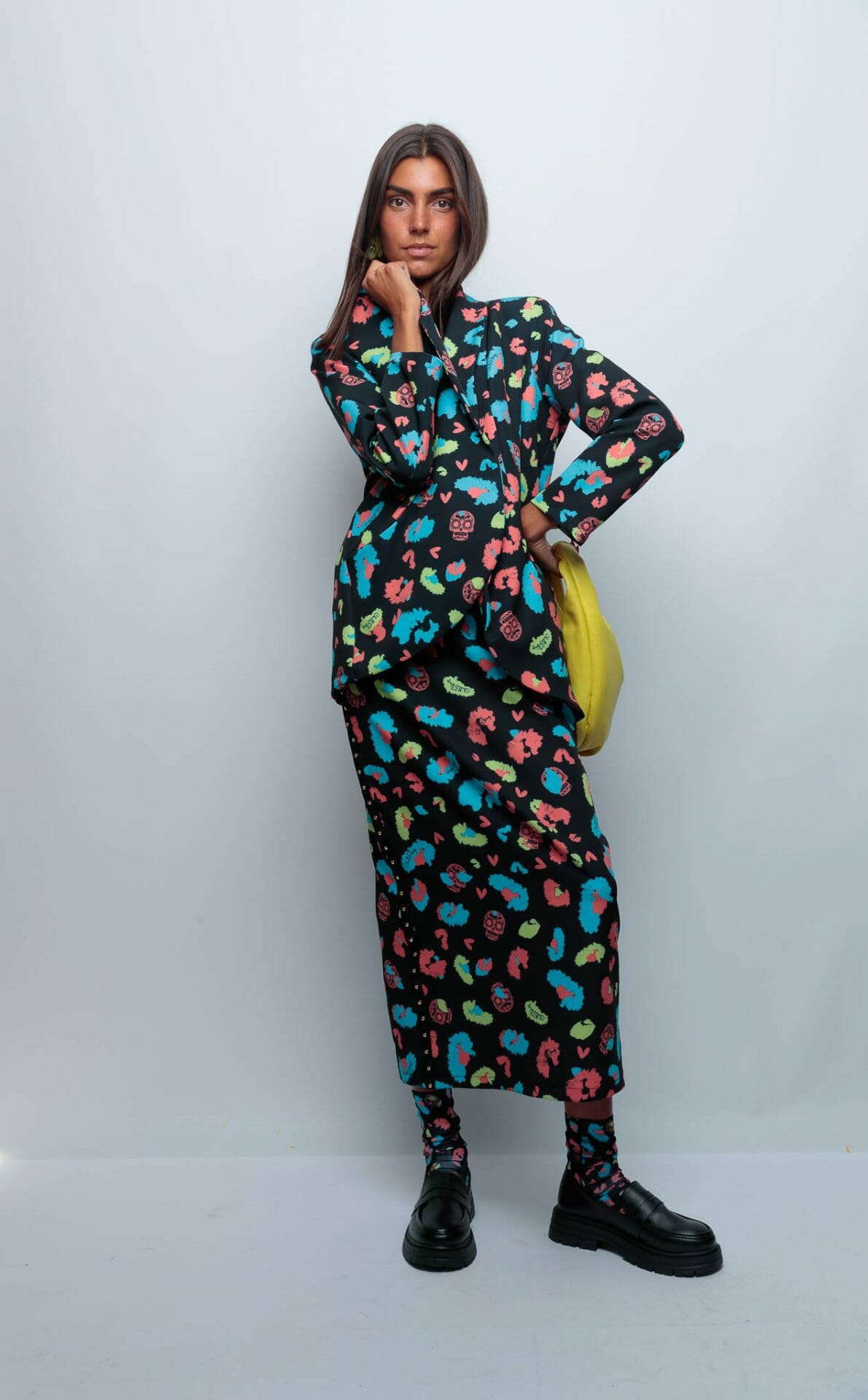 BLAZER SMOKING PRINT SKULL CUORE LOVE ME CIELITO