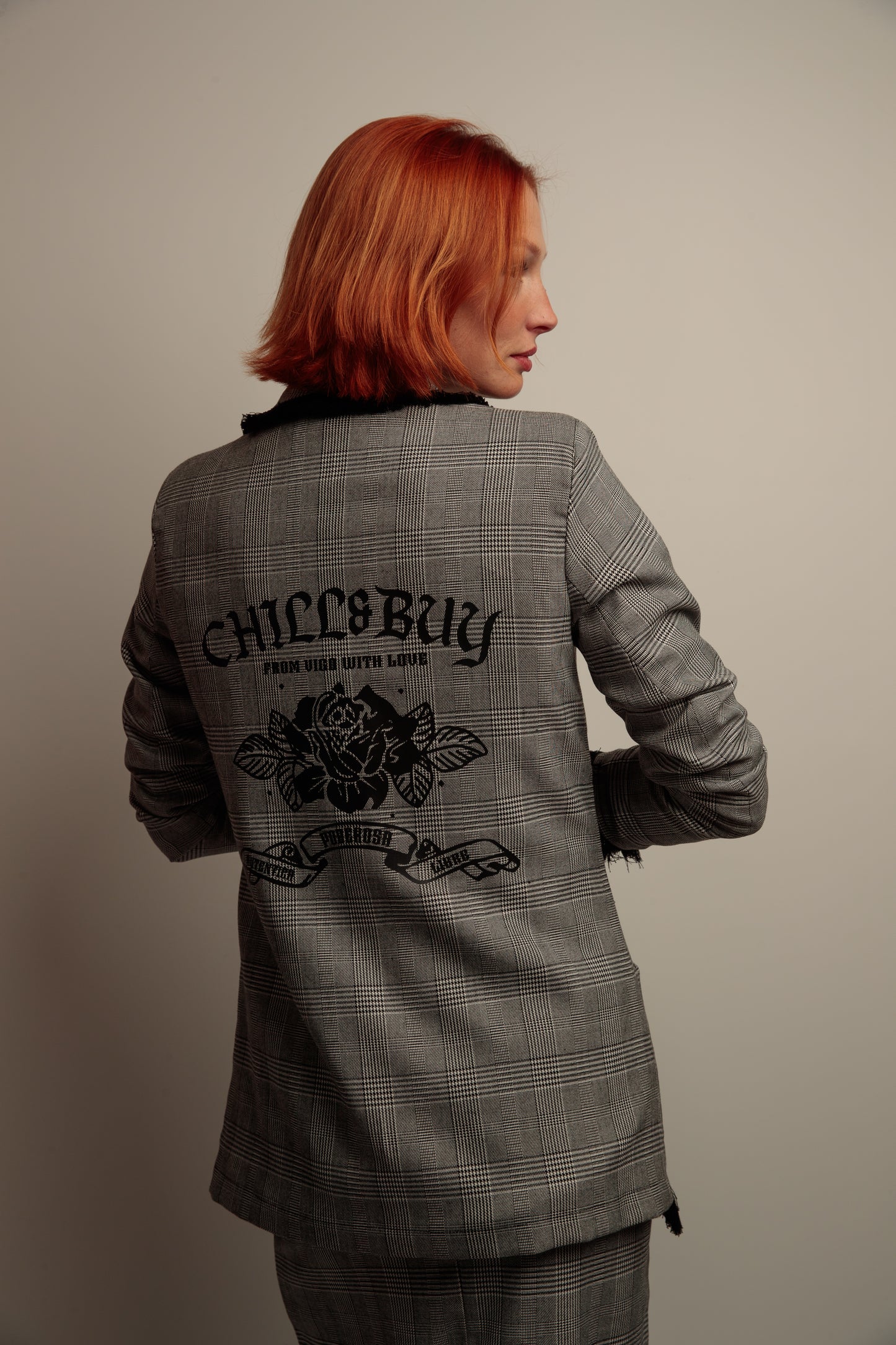 Blazer Flecos Rosas Gales