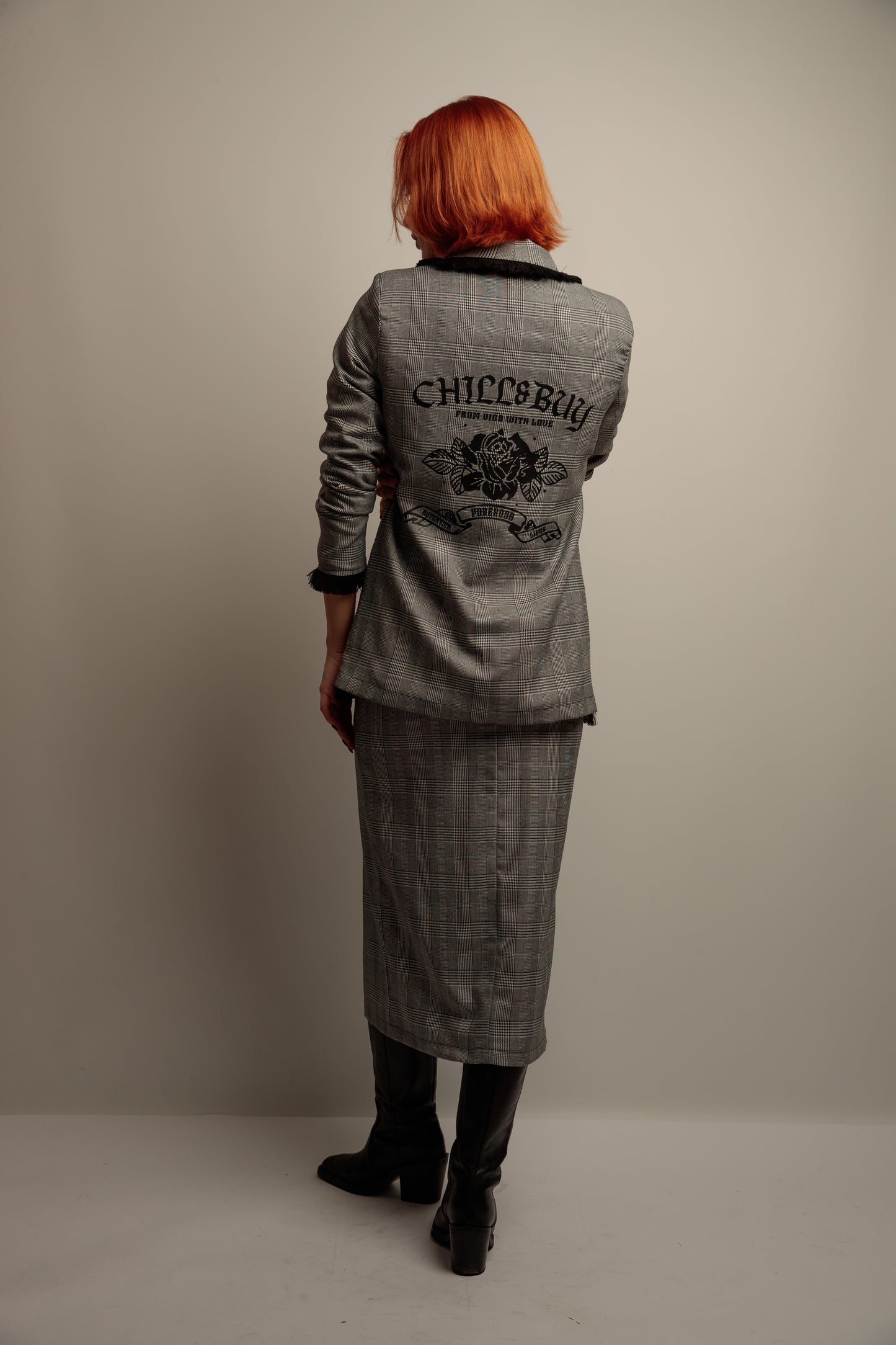 Blazer Flecos Rosas Gales