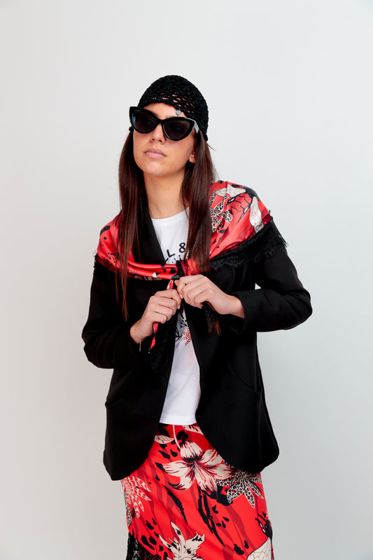 Blazer Pañuelo Encaje Flower