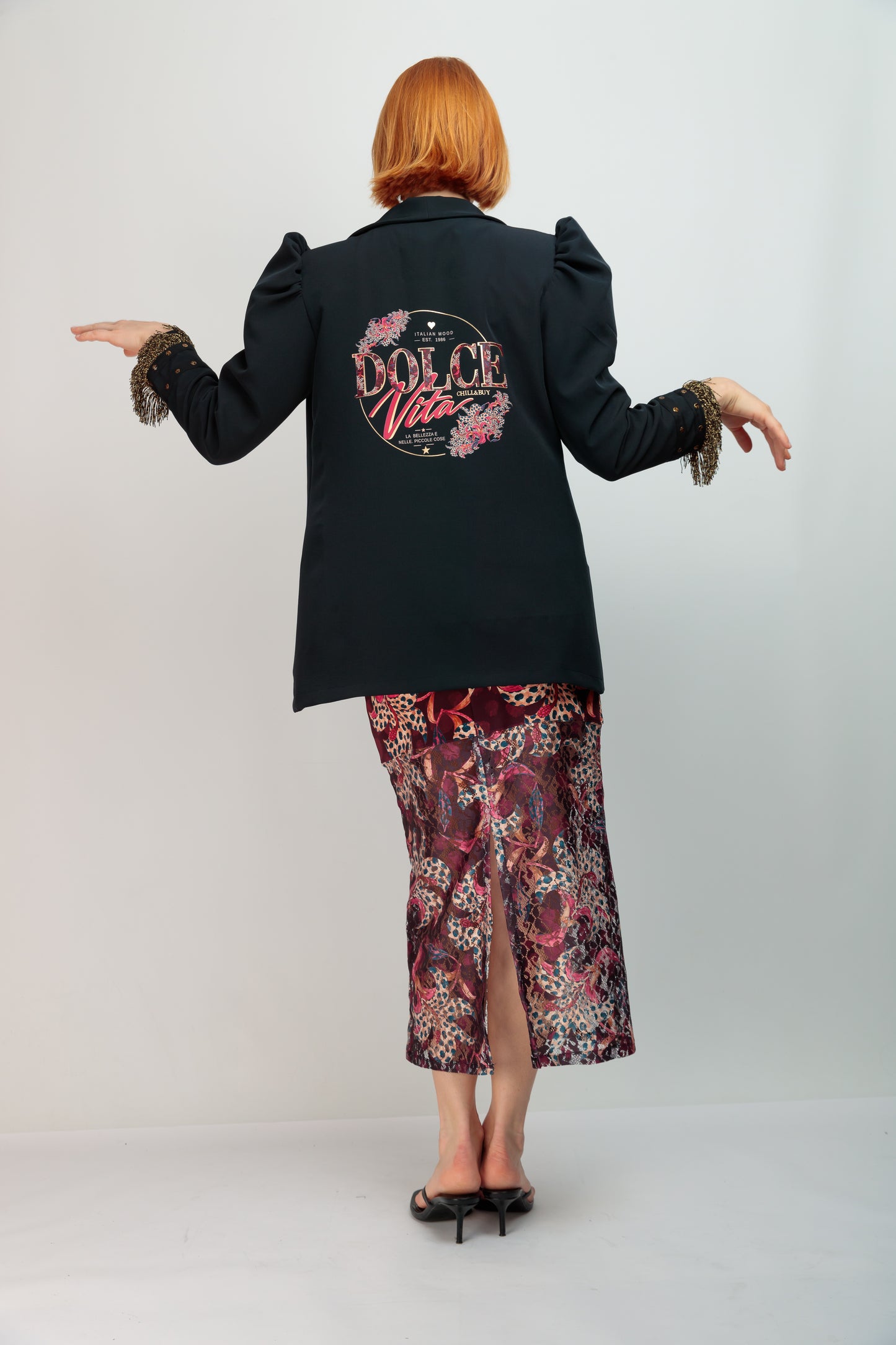 Blazer Abullonada Dolce Vita