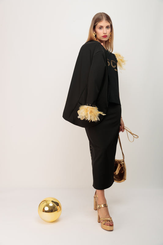 Blazer Smoking Plumas Doradas