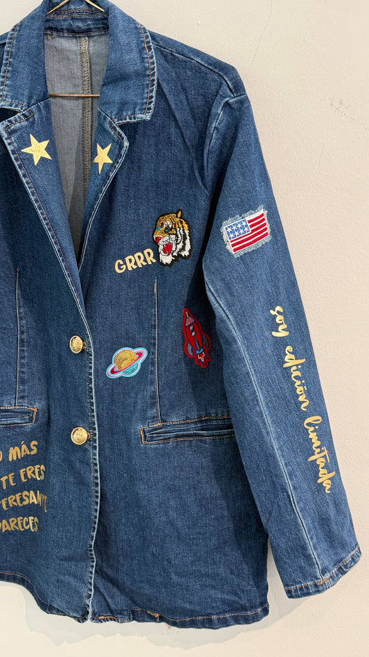 Blazer Vaquera Parches