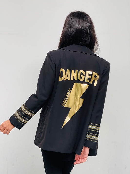 Danger Studded Puffed Blazer