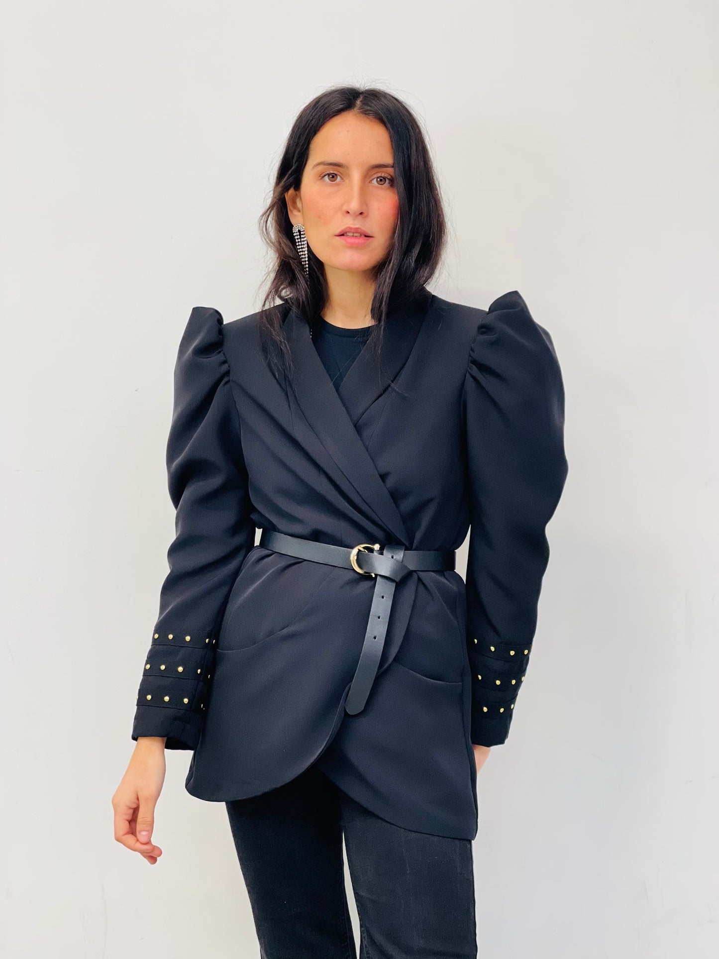 Blazer bouffant clouté en forme de cœur True Love