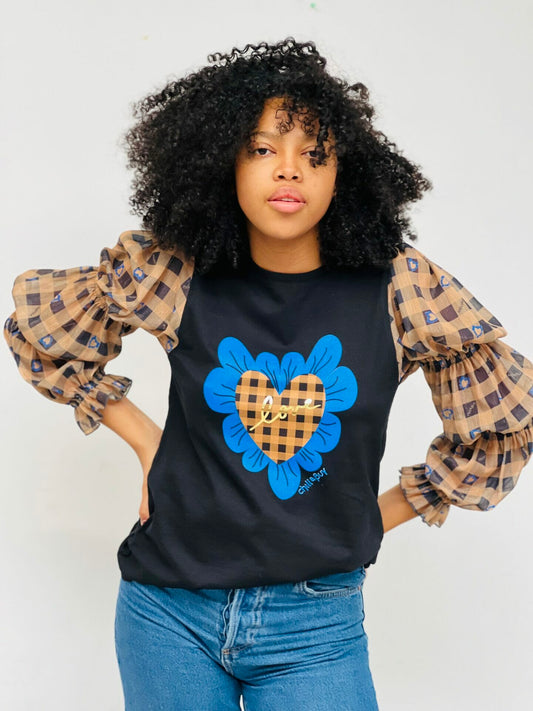 CAMI ABULLONADA FRUNCES CORAZON PEGASO LOVE