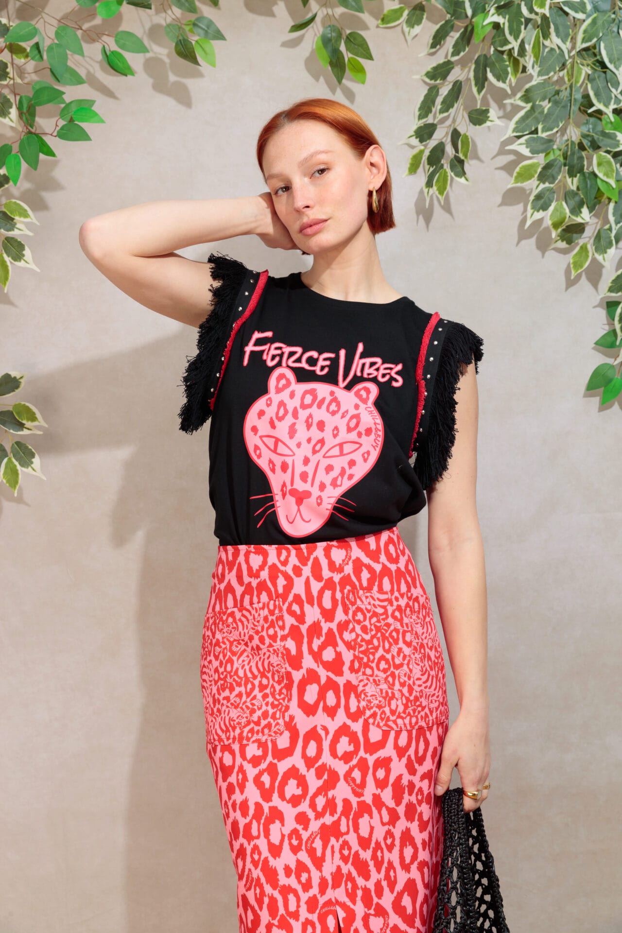 T-shirt à franges Tiger Vibes