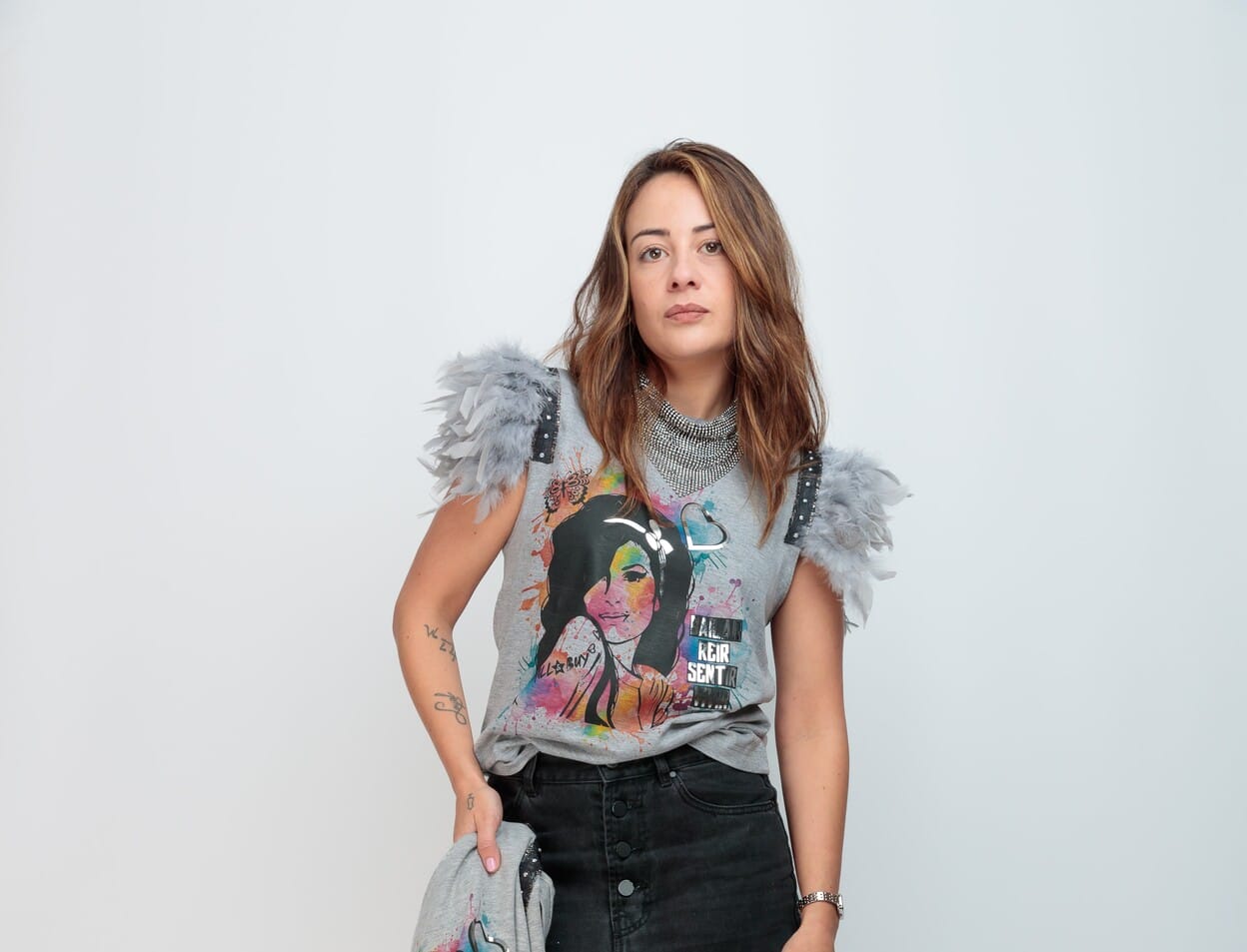 CAMISETA PLUMASTACHAS AMY FESTIVAL