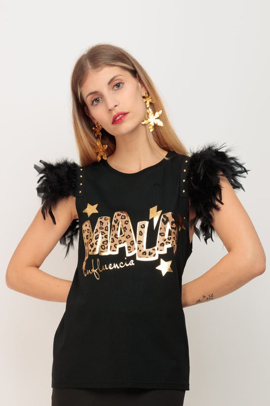 CAMISETA PLUMASTACHAS MALA I LEOPARD