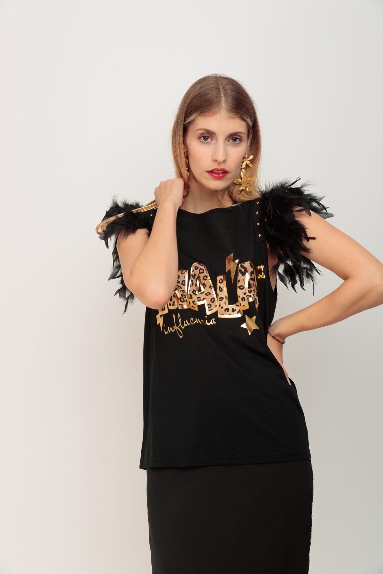 CAMISETA PLUMASTACHAS MALA I LEOPARD