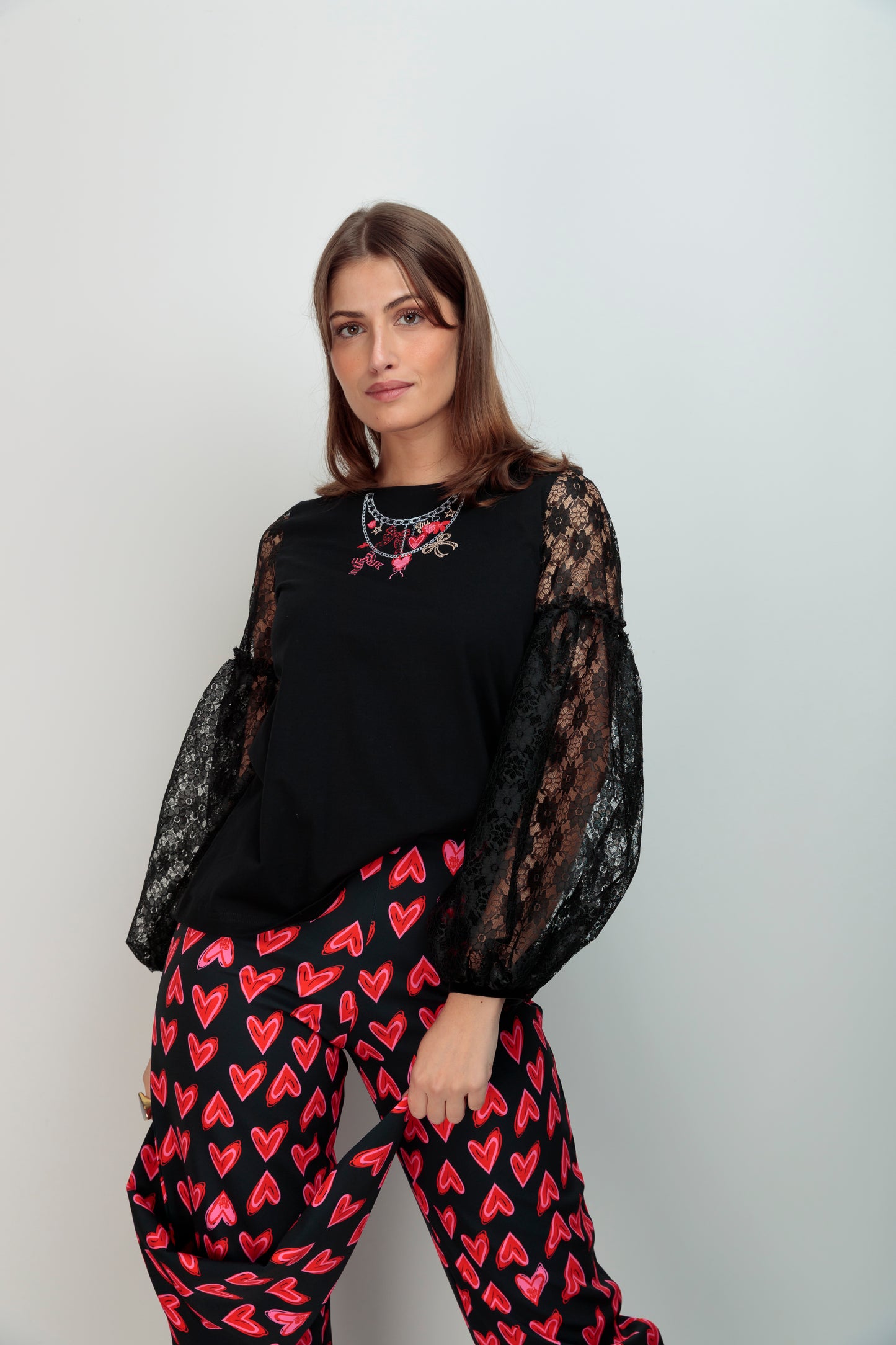 Camiseta Athenas Encaje Collares