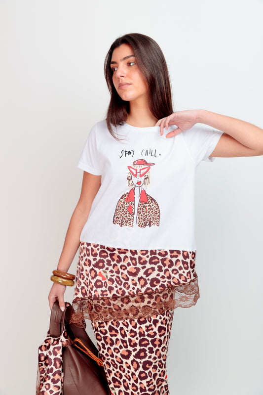 Camiseta Combinada Cherry Chill