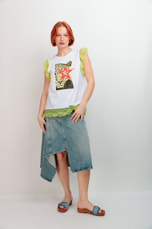 Camiseta Encaje Leo Star