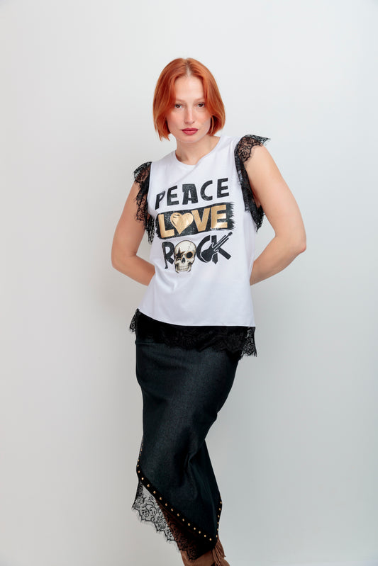 Camiseta Encaje Peace