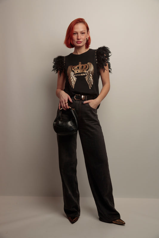 Camiseta Plumas Alas Crown
