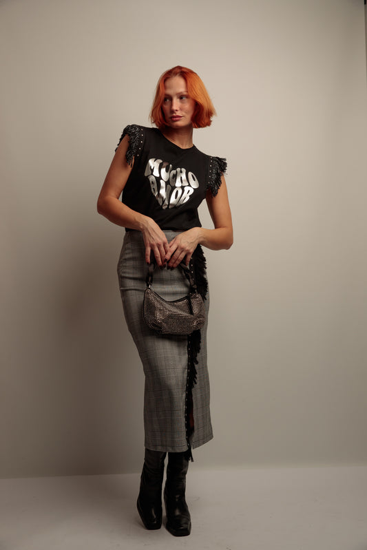 Camiseta Flecos Mucho Amor