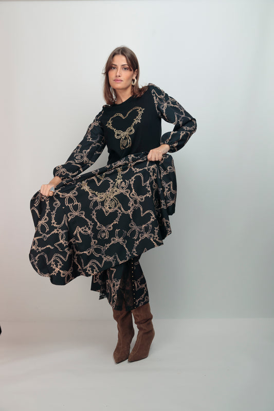 Camiseta Reina Corazón Lazo Strass