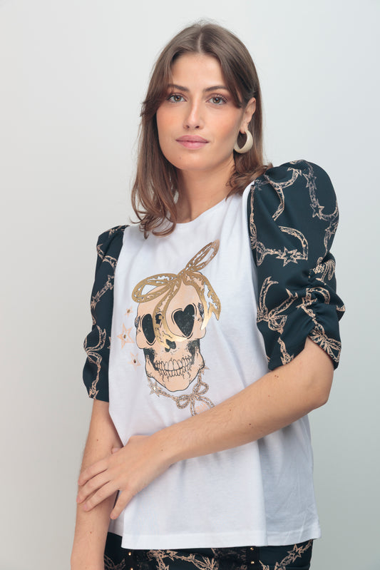 T-shirt Alegra Skull Bow