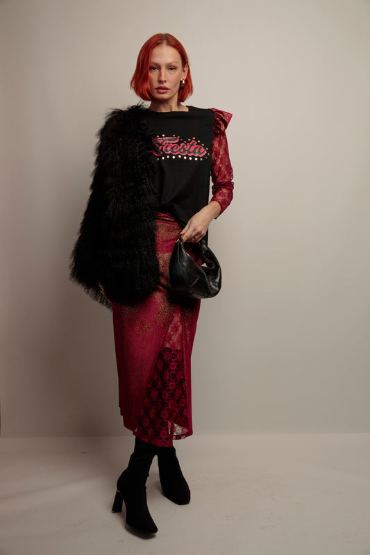 Camiseta Rita Fiesta Granate