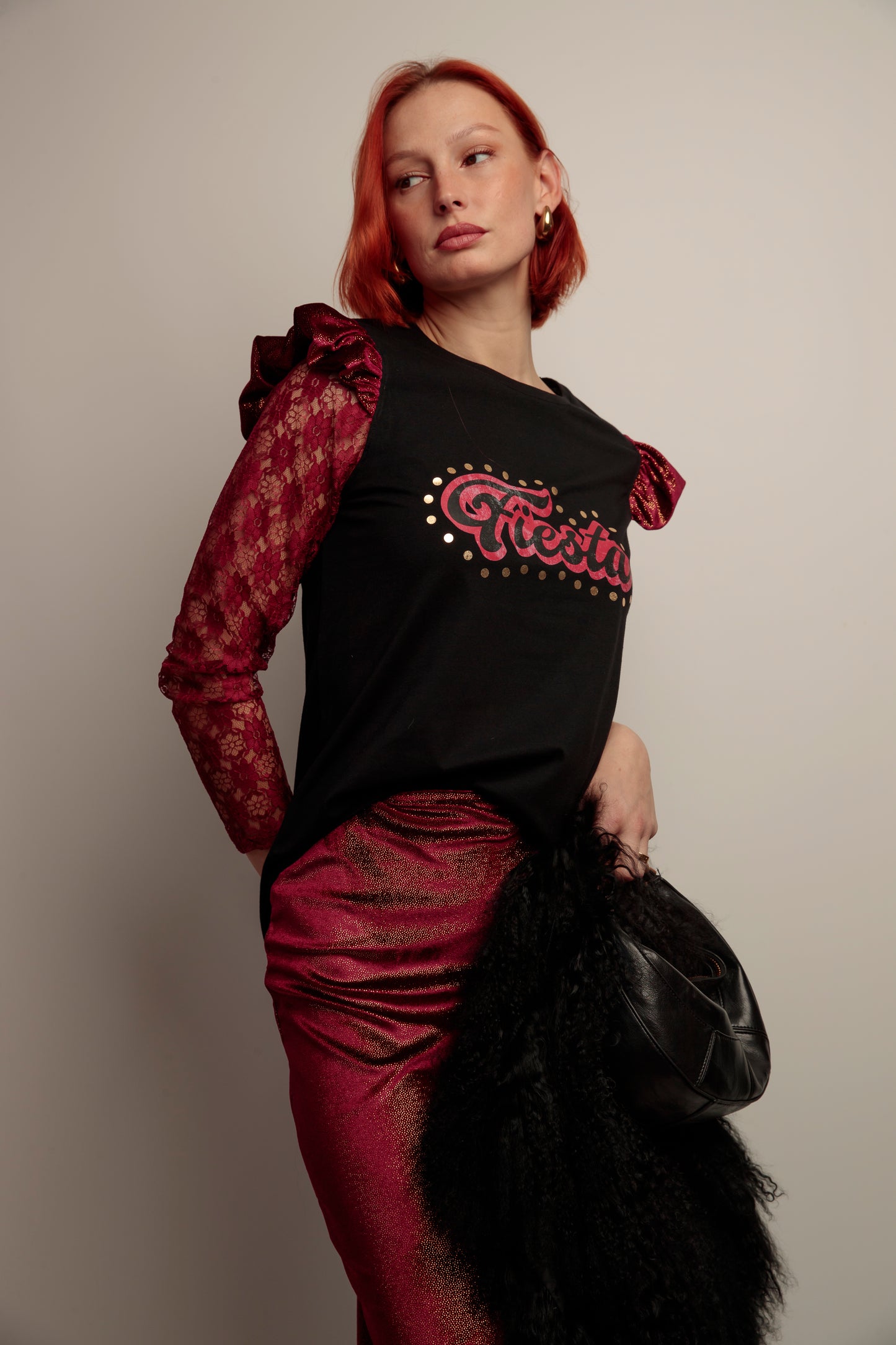 Camiseta Rita Fiesta Granate