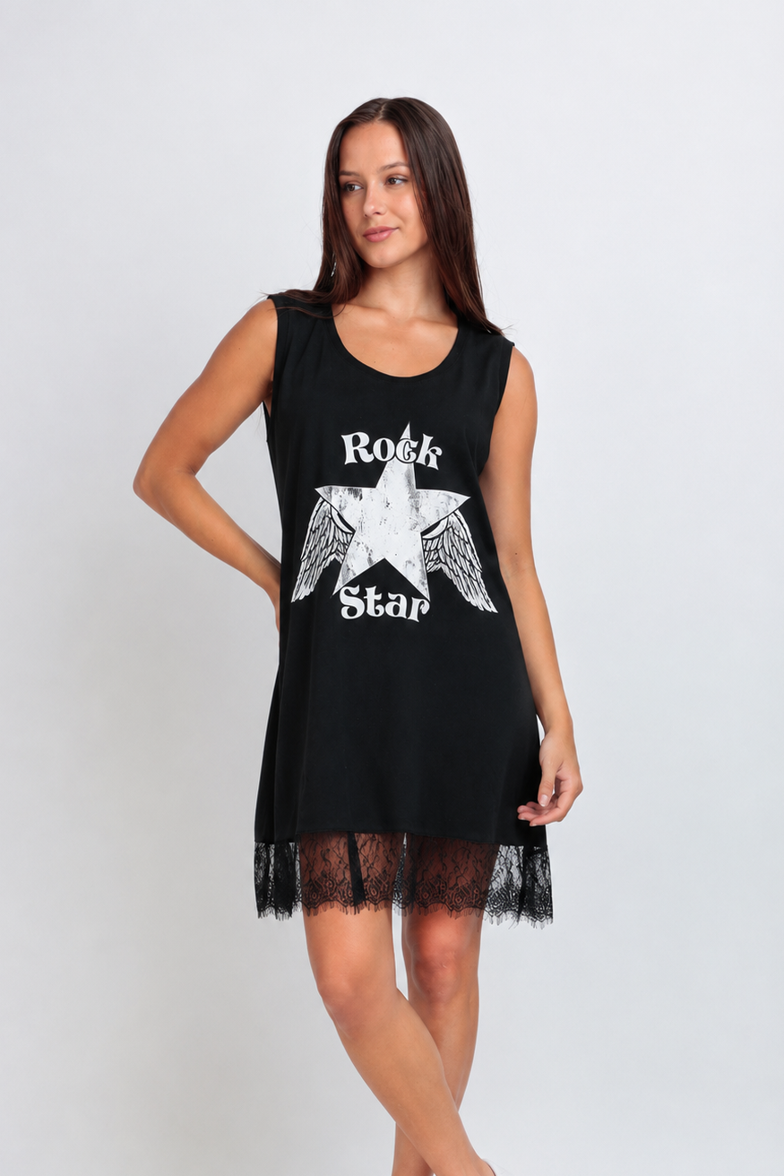 Vestido Dream Rock Star Plata