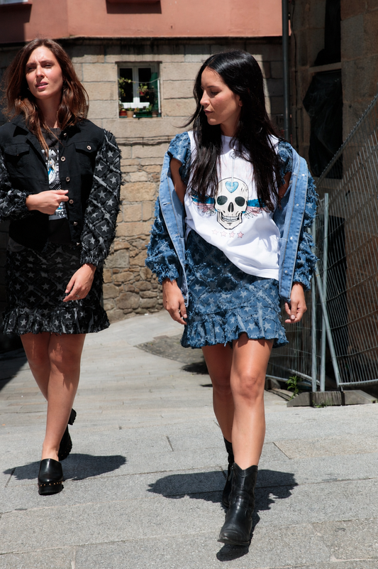Falda Denim Star Azul