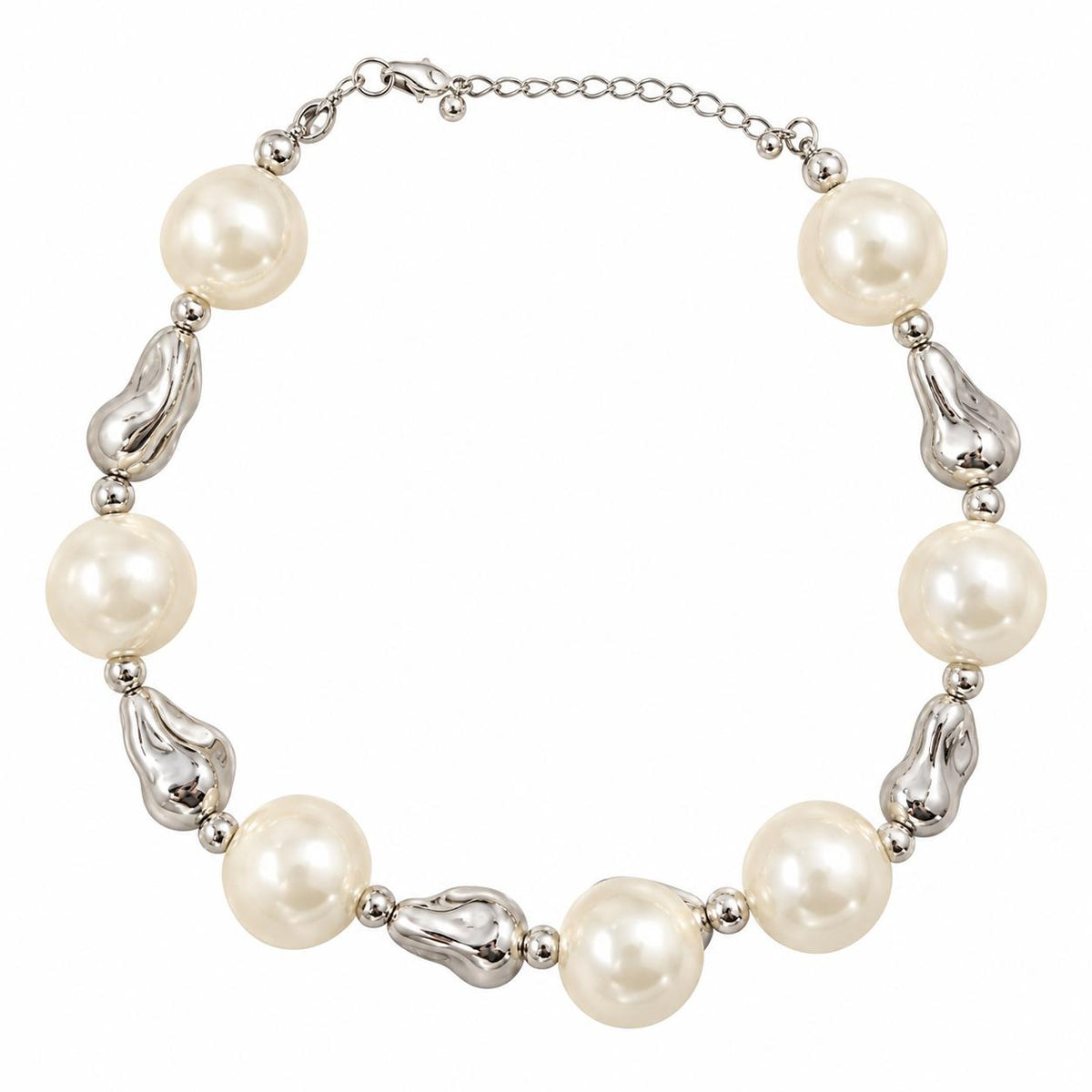 Collar Silver Pearl