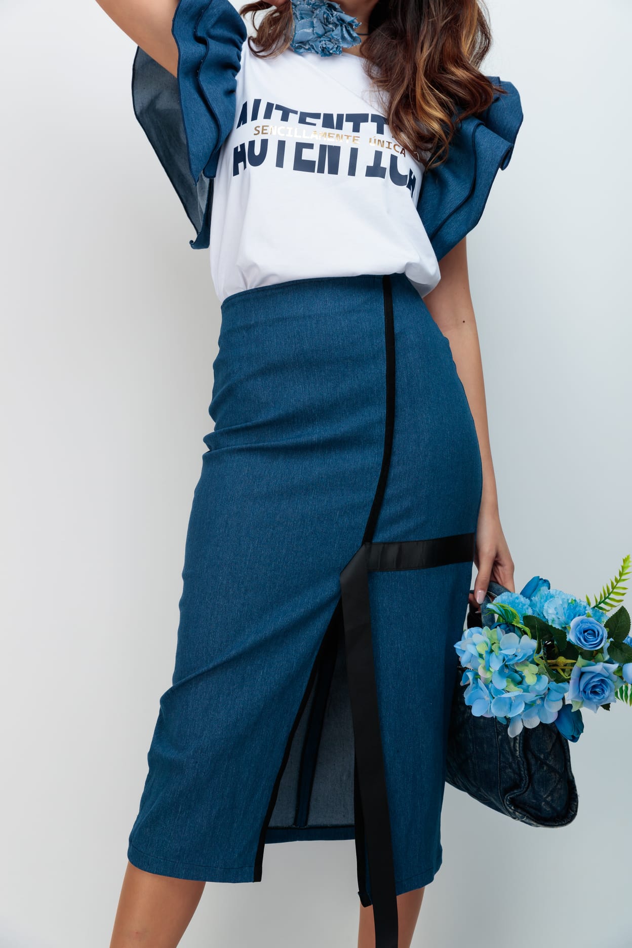 FALDA CINTAS VAQUERA