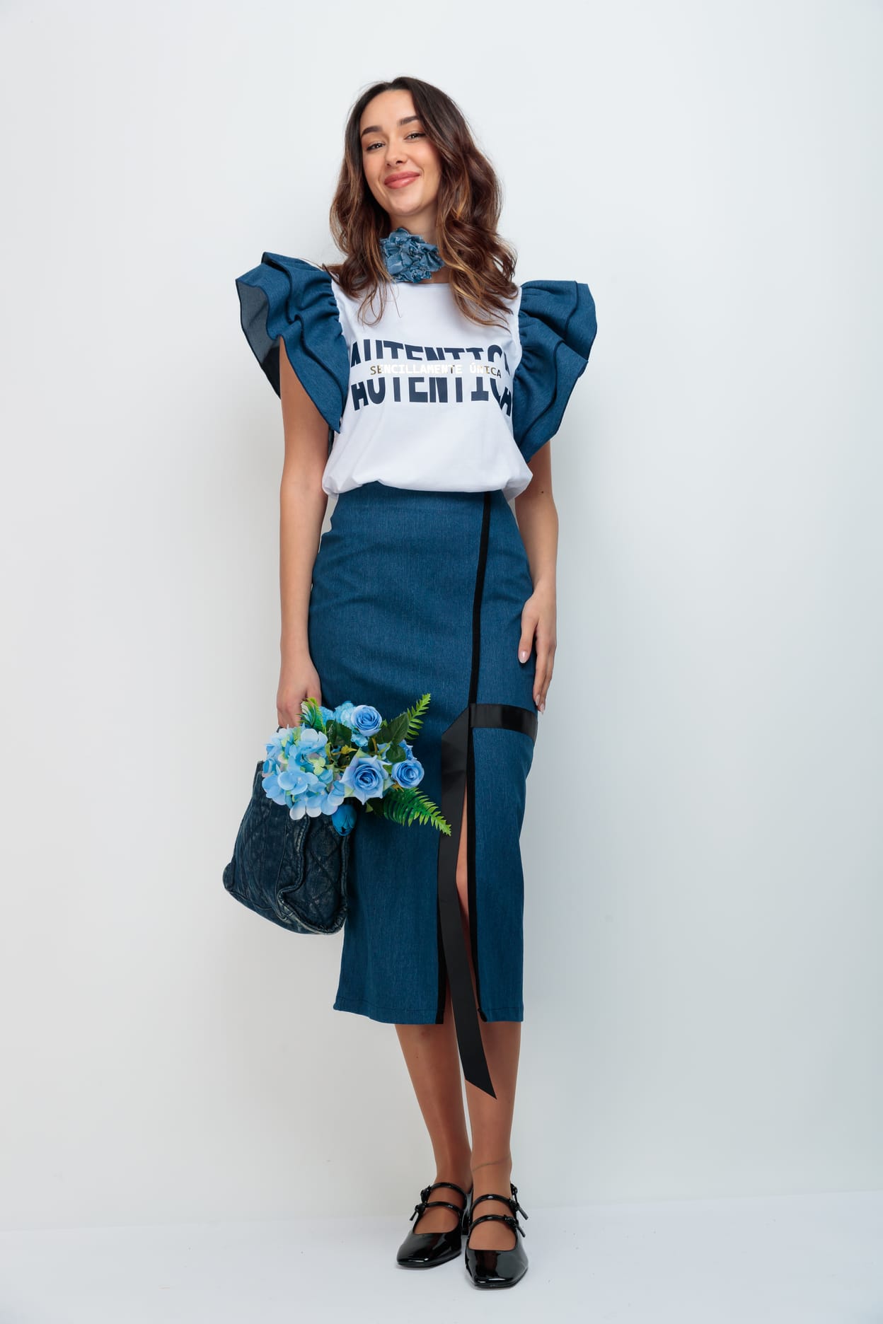 FALDA CINTAS VAQUERA