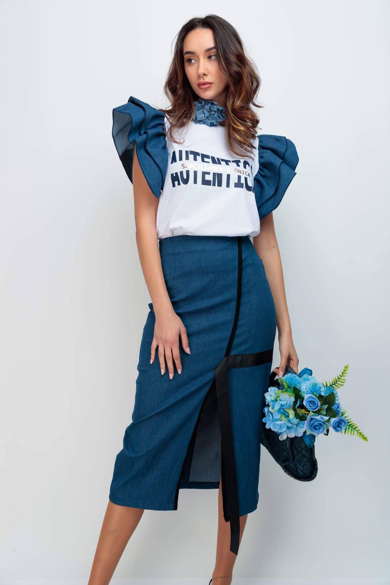 FALDA CINTAS VAQUERA