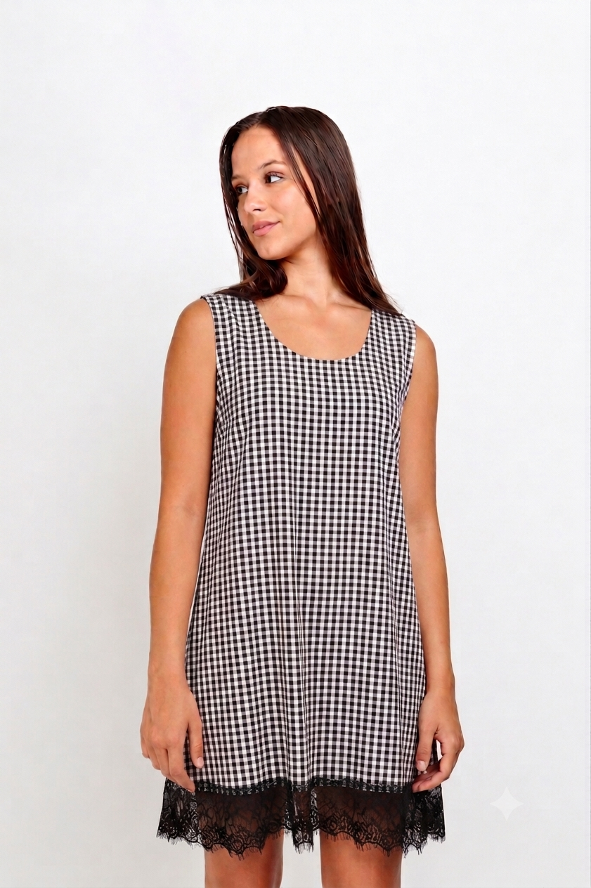 Vestido Dream Vichy Negro