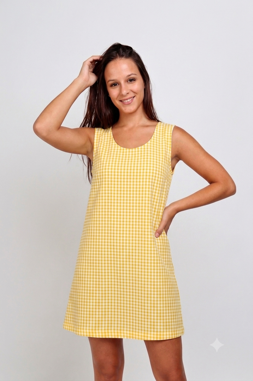 Vestido Dream Vichy Amarillo