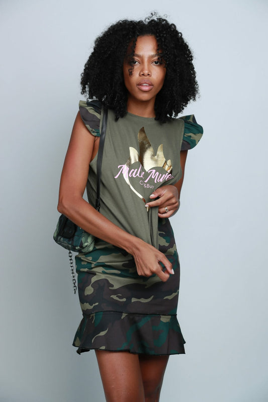 MINI FALDA VOLANTE CAMUFLAJE