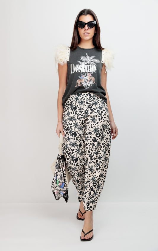 Pantalón Barrel Fondo Palm