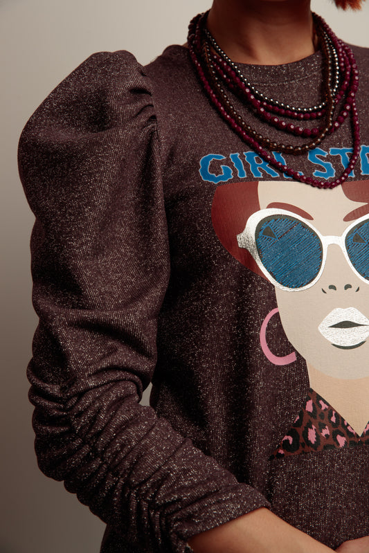 Sudadera Lurex Girl Star