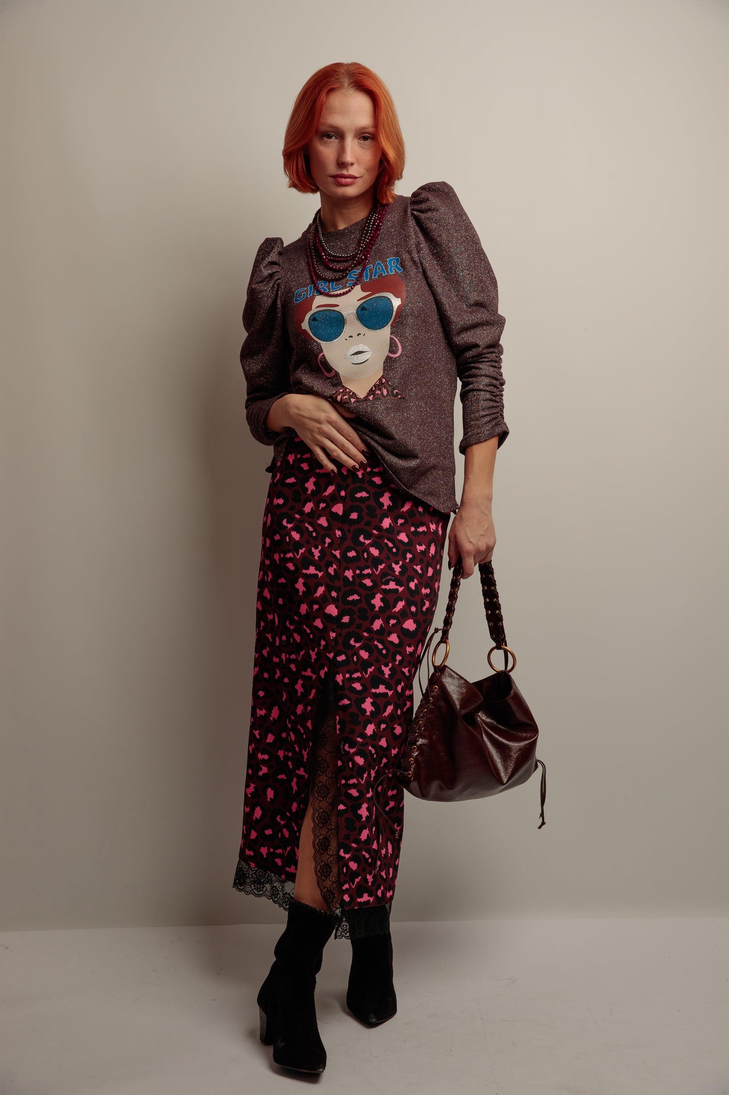 Sudadera Lurex Girl Star