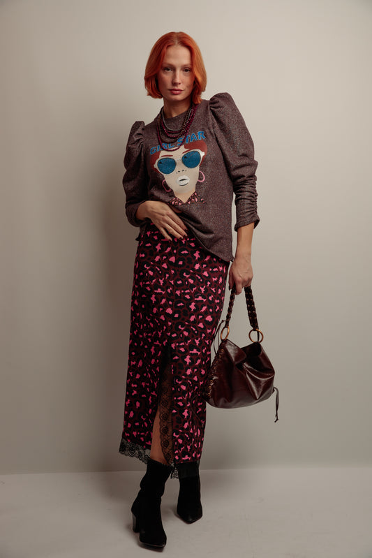 Sudadera Lurex Girl Star