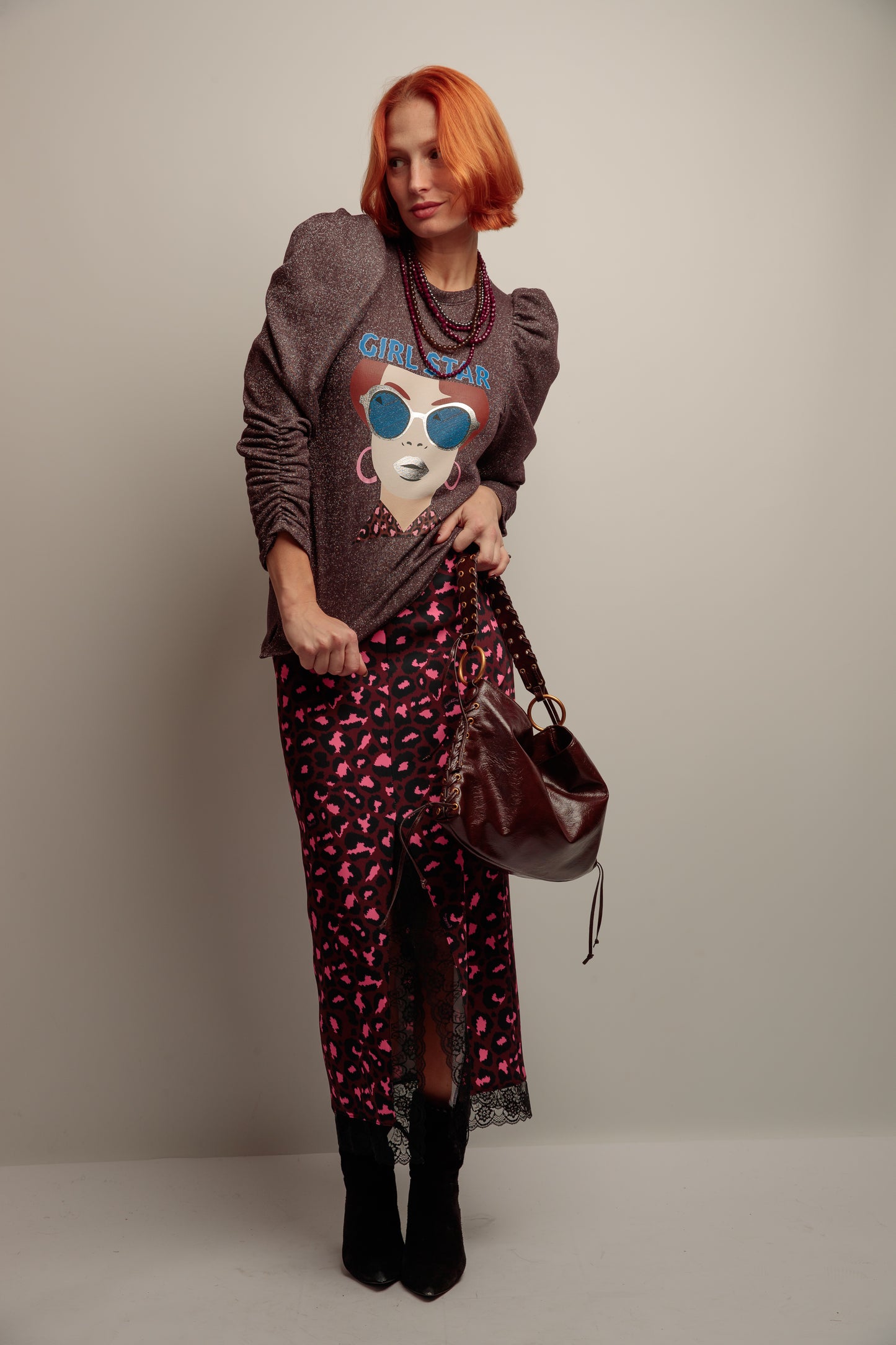 Sudadera Lurex Girl Star
