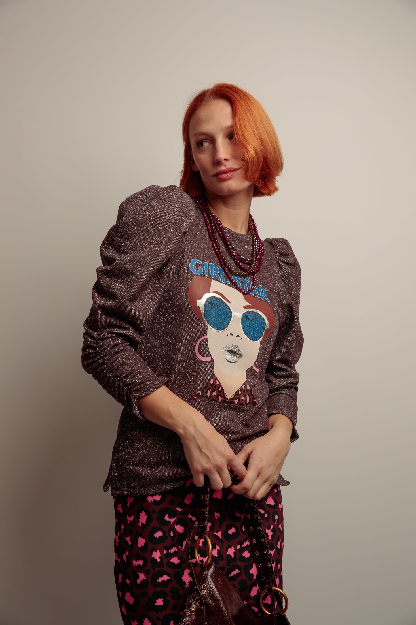 Sudadera Lurex Girl Star