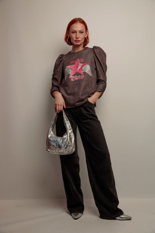 Sudadera Lurex Rock Star