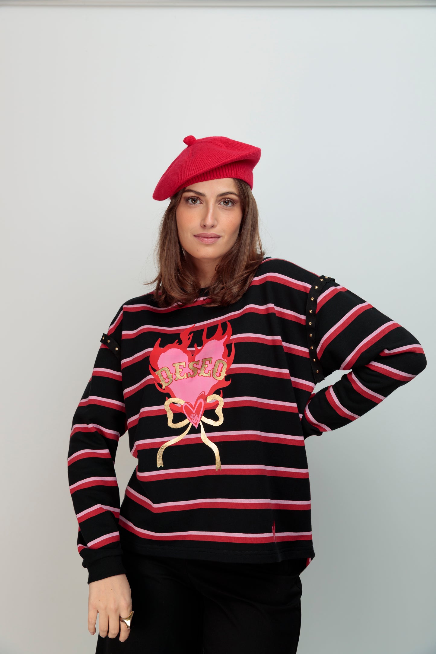 Sudadera Rayas Tachas Deseo