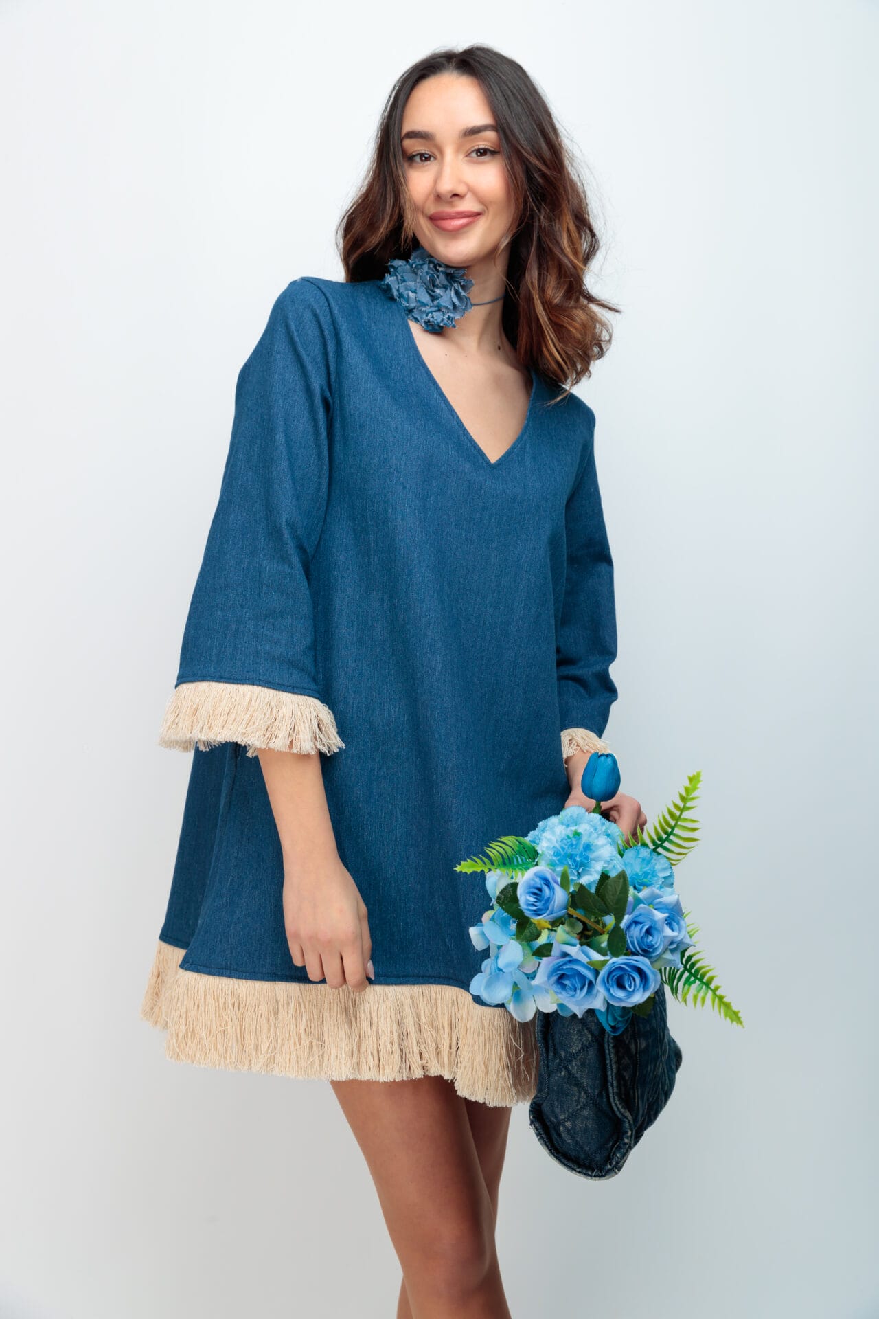 VESTIDO SAFARI VAQUERO SIN DISENO