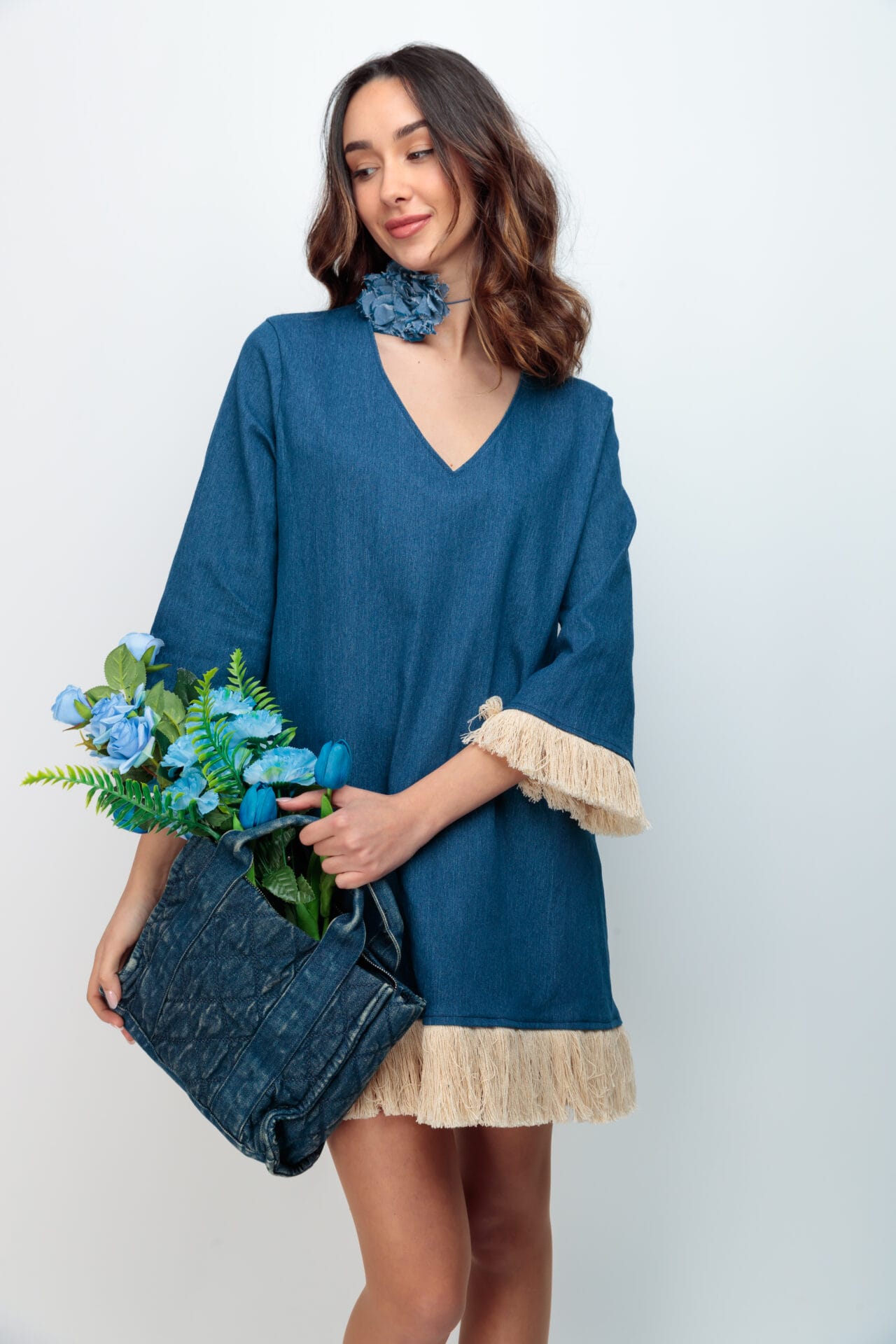 VESTIDO SAFARI VAQUERO SIN DISENO
