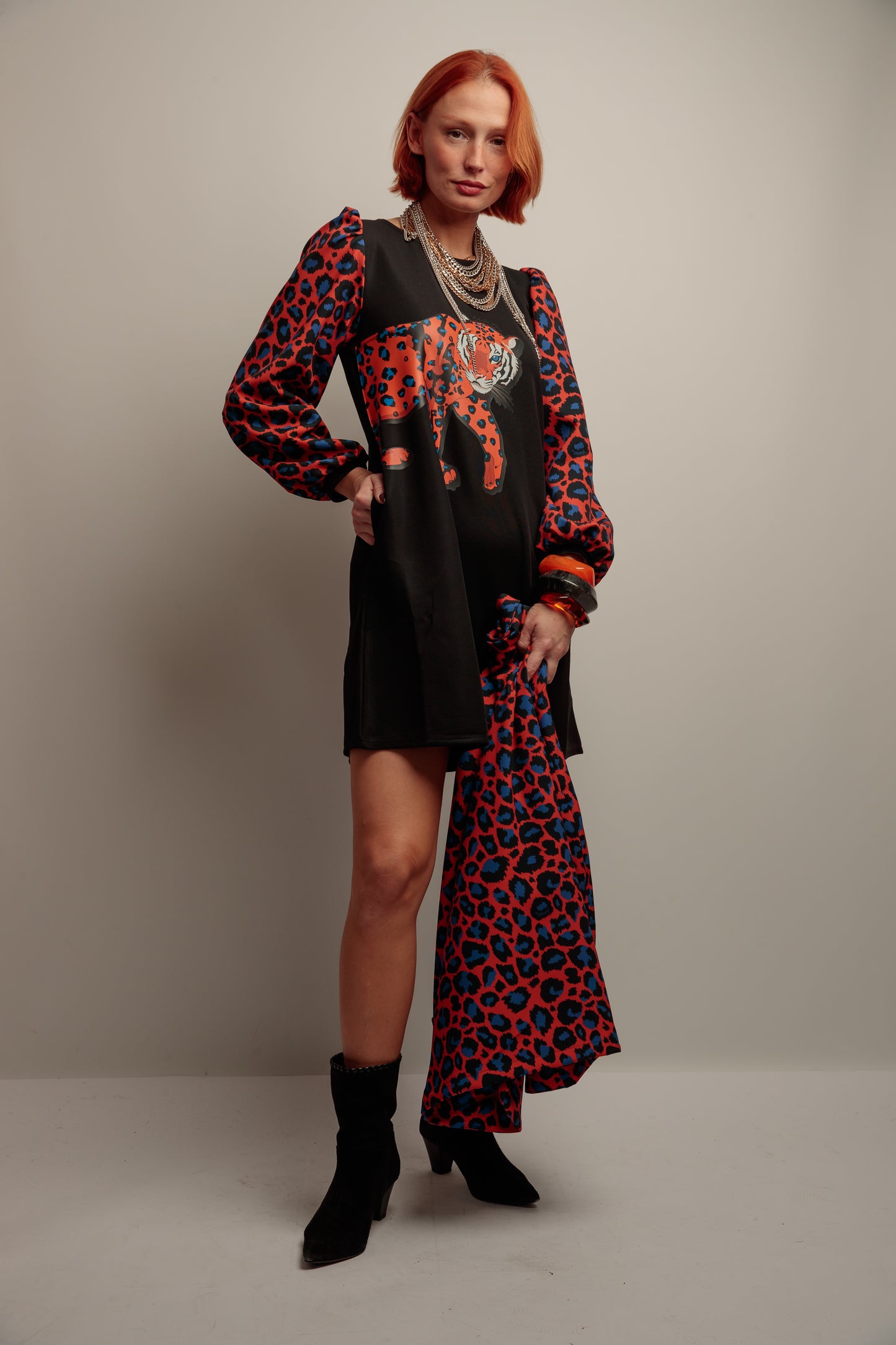 Vestido Abullonado Tigre Caye