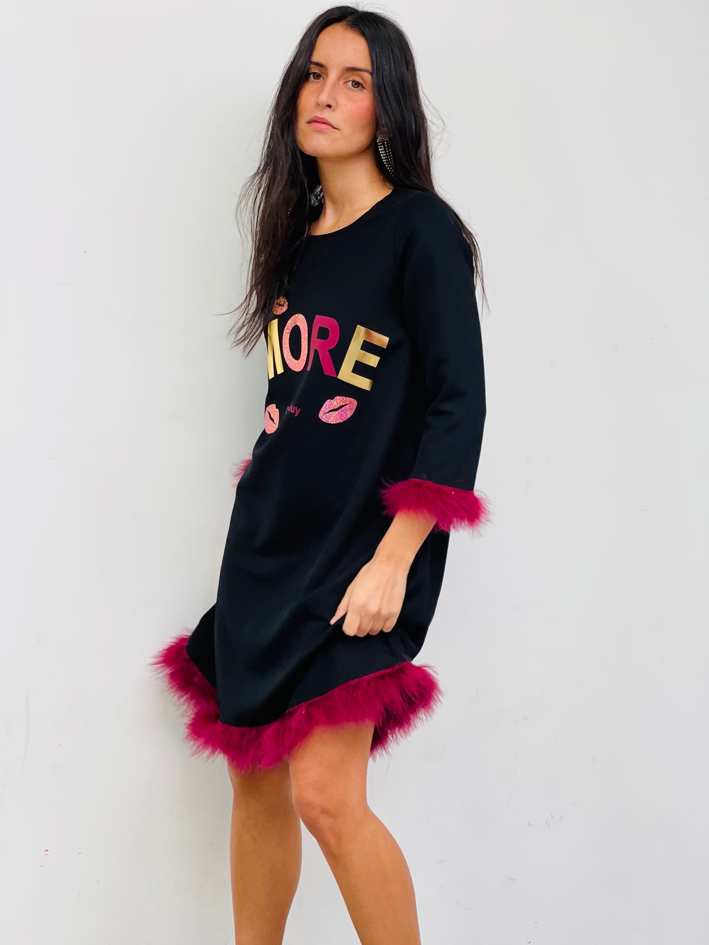 Vestido Amore Marabú