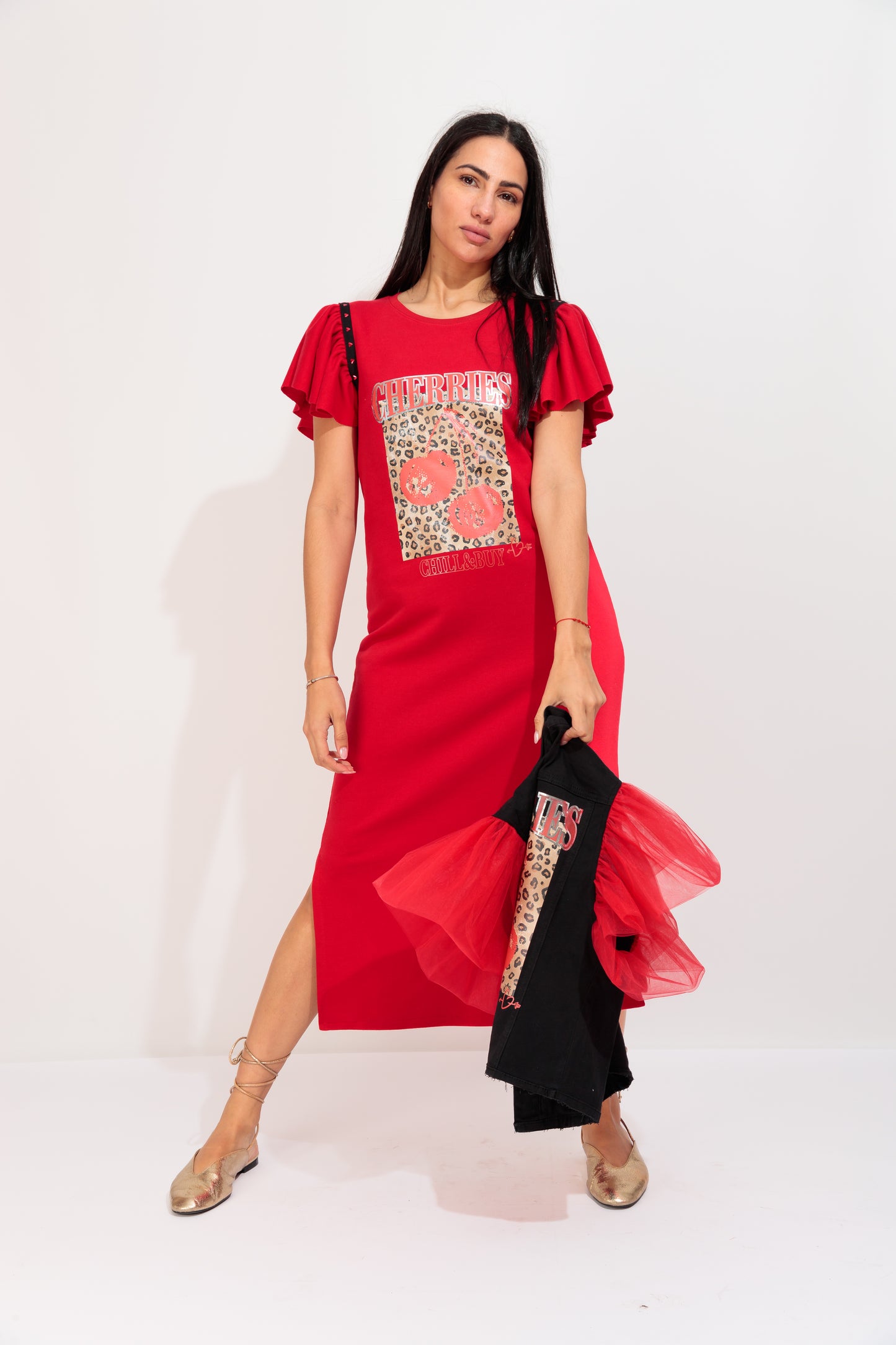 Vestido Largo Cherries