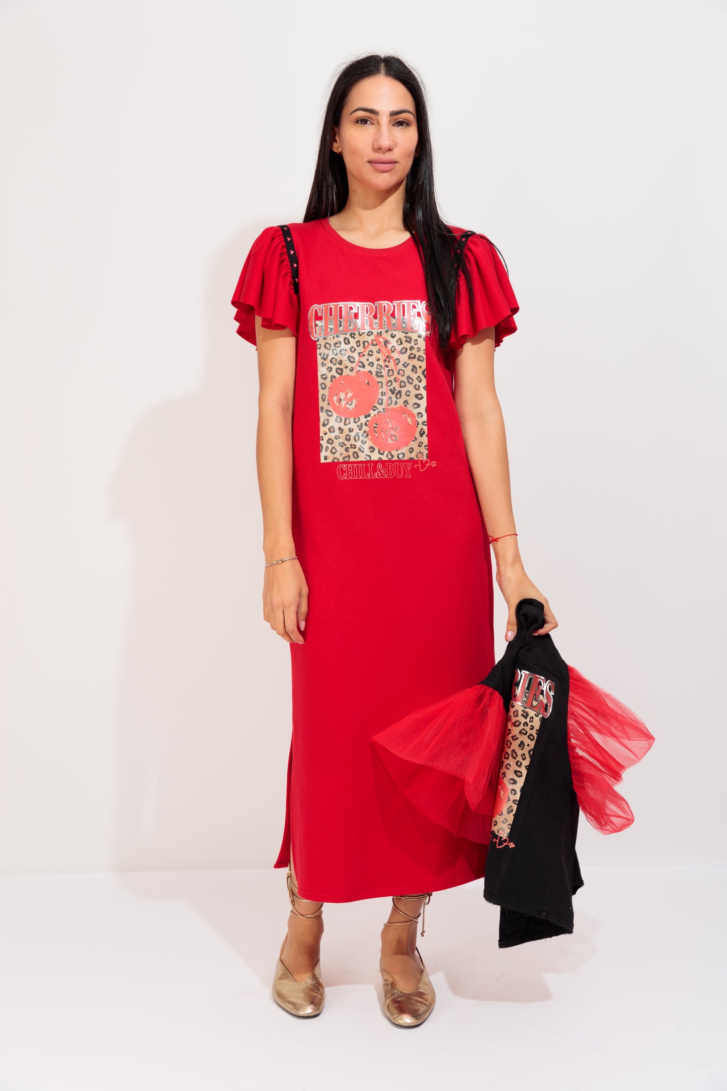 Vestido Largo Cherries