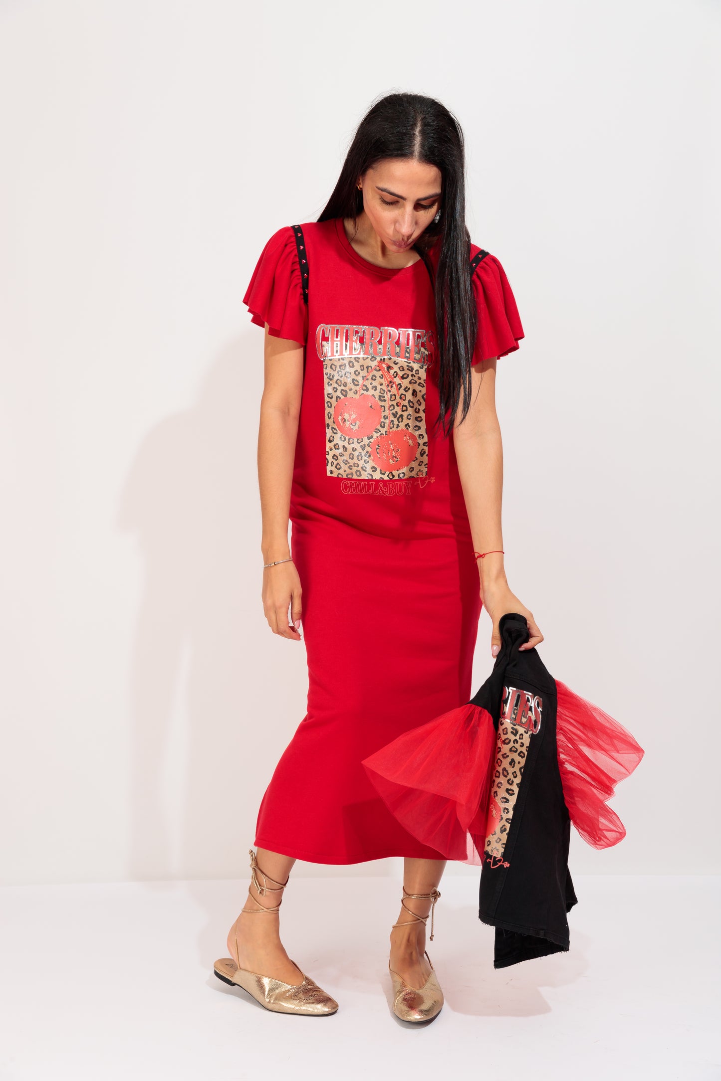 Vestido Largo Cherries