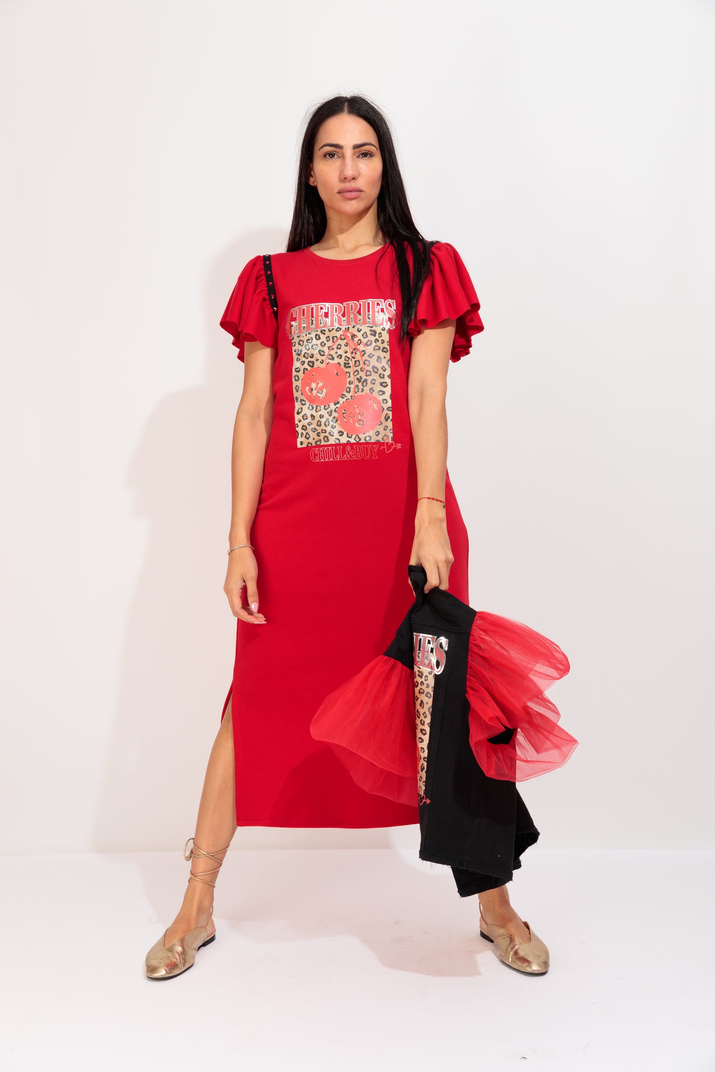 Vestido Largo Cherries