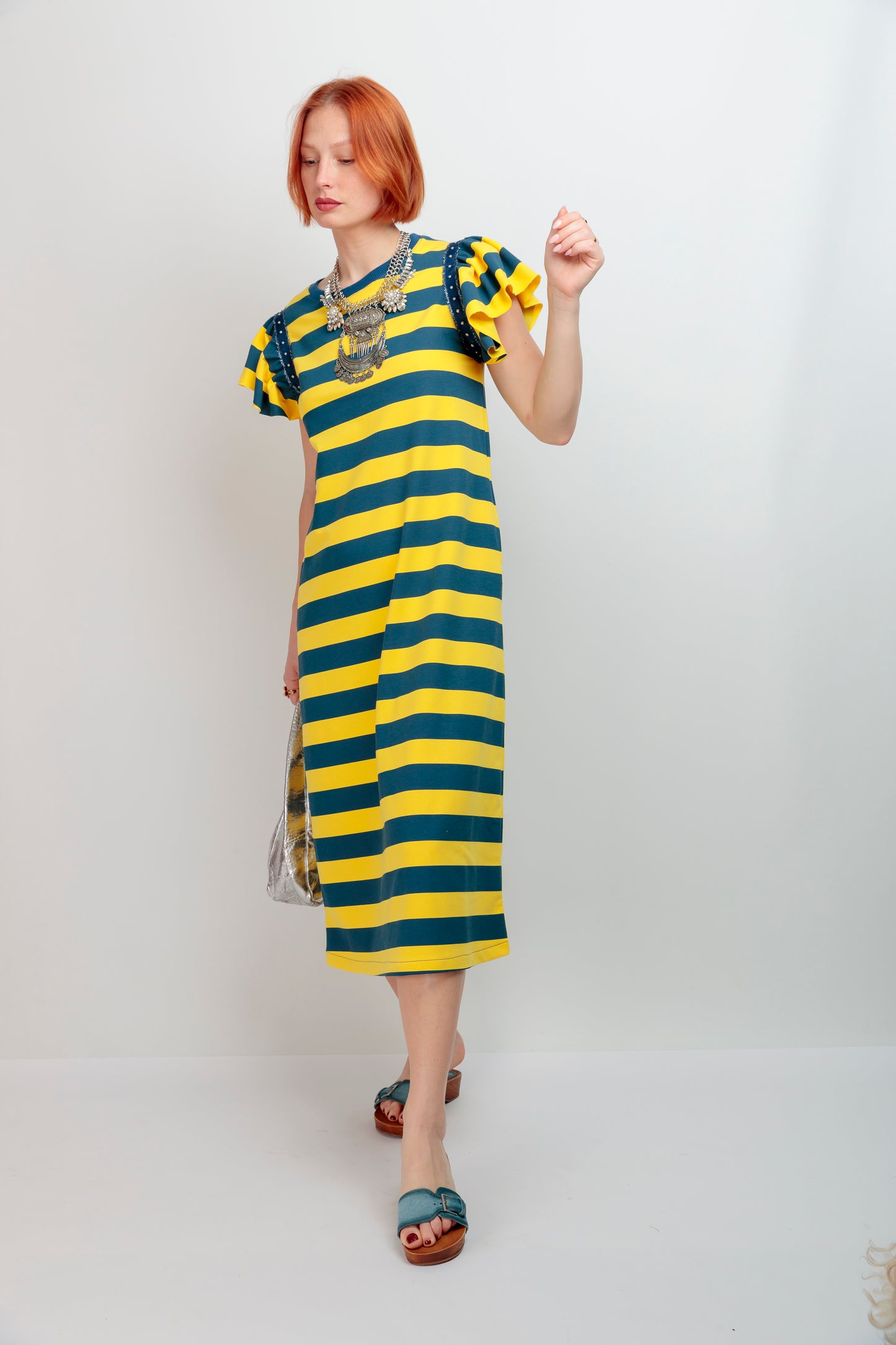 Vestido Angel Rayas Amarillas